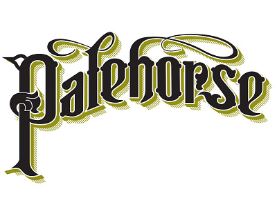 Palehorse illustrator logo packaging type whiskey