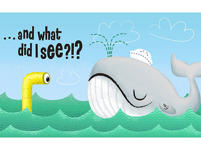What did I see? childrens book illustration whale