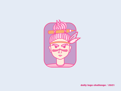 daily logo challenge artist characterdesign dailylogochallenge dailylogodesign girl logo logodesign logotype portrait self portrait vector