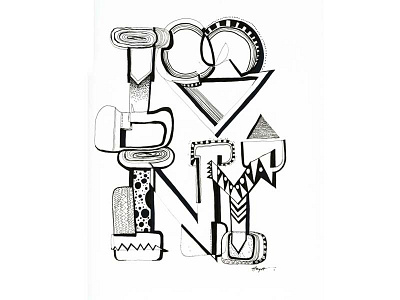 I<3NY design graphic lettering print type typography