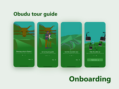obudu tour- Onboarding art design illustration onboarding typography ui