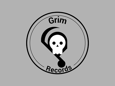 Grim Records art design flat illustration logo vector