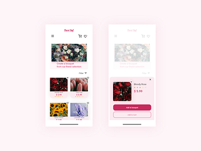 Flower Shop Ui design app design icon product design typography ui web