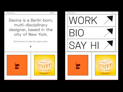 Designer Portfolio branding clean contemporary design editorial homepage minimal mobile mobile design modern design portfolio portfolio design ui ux web