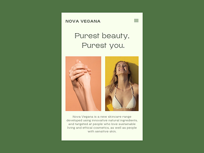 Nova Vegena - Homepage clean design homepage illustration minimal mobile mobile design typography ui web