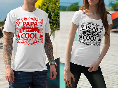 typography amazing and viralstyle PAPA tshirt designs