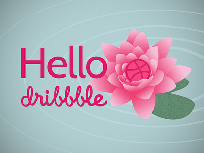 Hello dribbble! design first shot graphic hello hello dribble illustration minimal vector