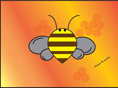 The Bee Logo animation art branding design flat icon illustration illustrator logo web