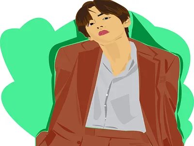 Taehyung adobe illustrator adobe xd bts design illustration illustration design illustration digital typography