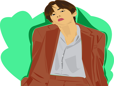 Taehyung adobe illustrator adobe xd bts design illustration illustration design illustration digital typography