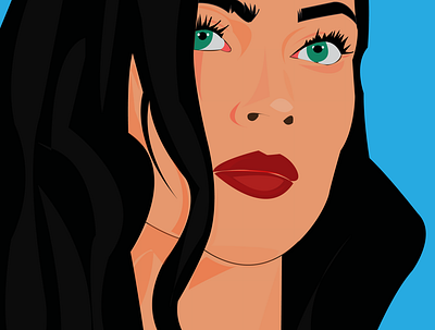 Megan fox art branding design flat flat illustration flatdesign icon illustration minimal vector