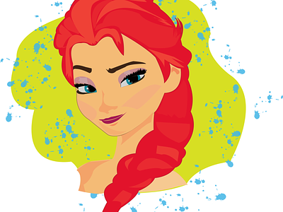 Frozen animation art branding cartoon design draw flat frozen icon illustration vector