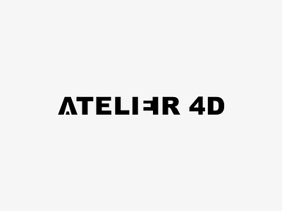 Atelier 4D branding branding and identity graphic logo minimal typography