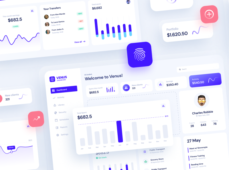 Venus Dashboard Builder for Figma by Horizon UI on Dribbble