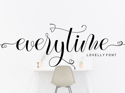 Everytime script crella font bundles logo logo design logotype modern modern calligraphy modern script quotes vintage font