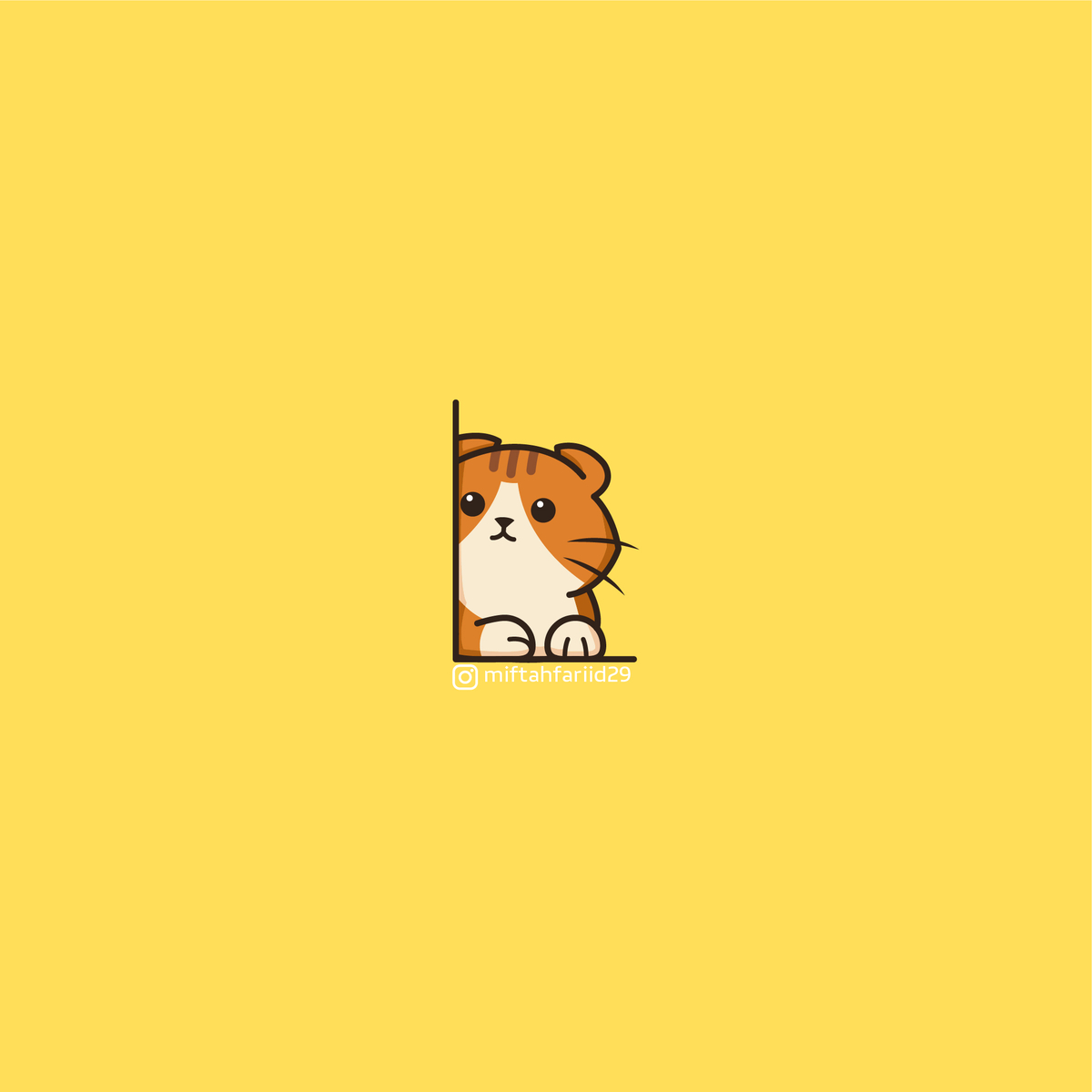 Cat Behind Wall by Miftah Fariid on Dribbble