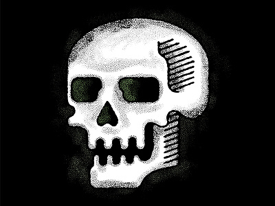 Skull Doodle doodle halloween skull texture warm up