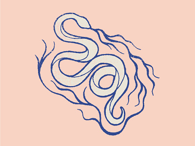 Snake Oil Design Exploration blue cream doodle drawing milky pink sharpie snake texture venom