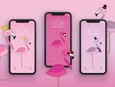 Flamingo's backgrounds background background design flamingo flamingos illustration art illustrations illustrator iphonebackground pink wallpaper wallpaper design wallpapers