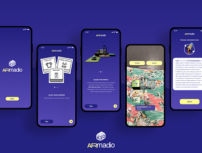 ARmadio - AR mobile app app arapp clean ui design figma figmadesign ui ui design uiux unity