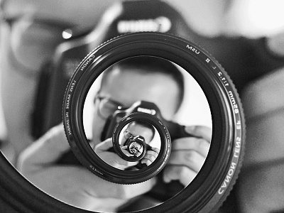 Droste Selfie black and white droste fine art photography selfie