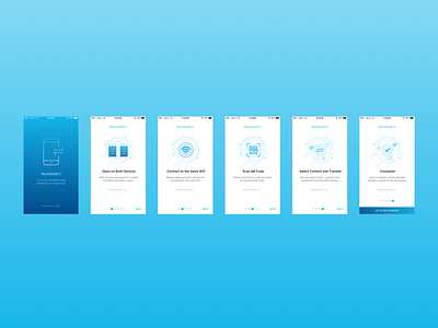 Onboarding Flow for Transferly ios mobile onboarding tutorial