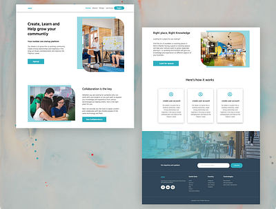 Nest - Landing Page for Nest Start Up Platform design ui web