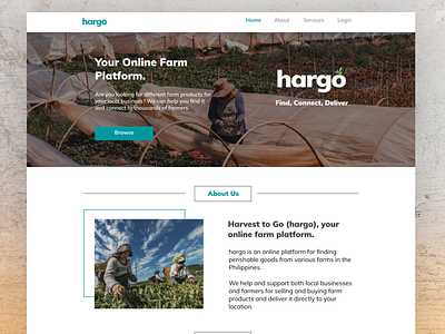 hargo - An online selling website for farmers and local business design ui web