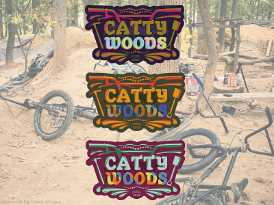Catty Woods - sticker design design logo