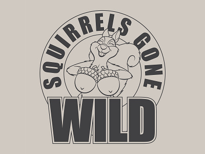 Squirrels Gone Wild apparel design illustration illustrator photoshop shirt design squirrel