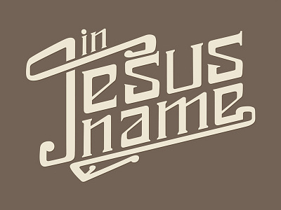 In Jesus Name illustrator jesus lettering prayer typography