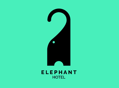 Elephant Hotel Logo branding design hotel illustrator logo mockups