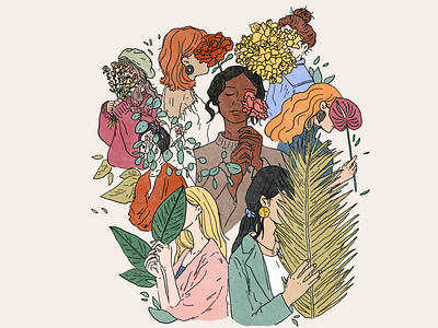 Women with flowers