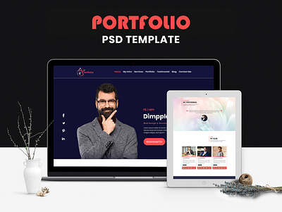 Creative Portfolio PSD Template business colorful creative personal portfolio portfolio portfolio template