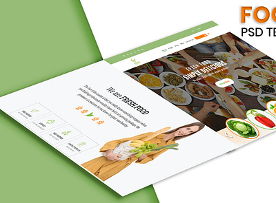 Food PSD Template burger chef clean delivering delivery eat ecommerce fast food food online ordering pizza restaurant rolls