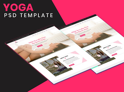 Meditation and Yoga Multipurpose PSD Template clean creative fitness healthcare inspiration meditation modern multipurpose template website