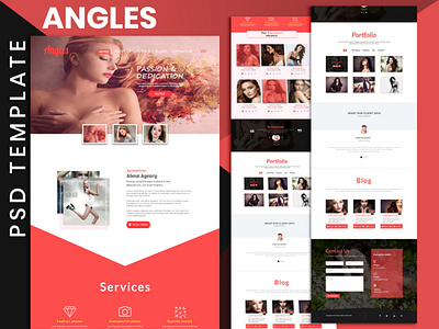 Model Agency and Portfolio PSD Template