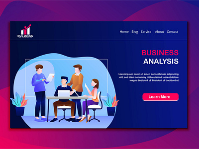 Modern flat design concept of business analysis