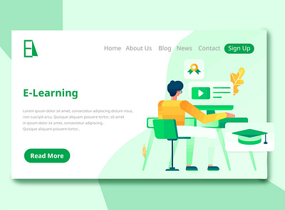 Online Courses Education Landing Page Template academics classes college course e learning education event landing page learning management system online school student