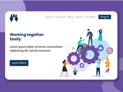 Teamwork business landing page Web Templates