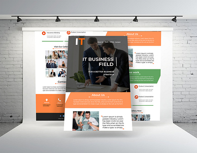 Business Web Design Template abstract analysis app background banking banner business communication concept faq finance flat help icon illustration layout marketing mockup object page