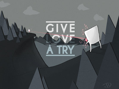 Give Love A Try art digital digital art drawing illustration ink meaning photoshop sketch surreal