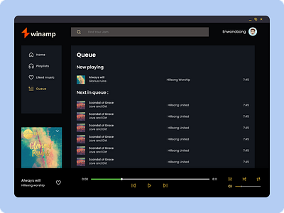 A simple Winamp desktop app redesign