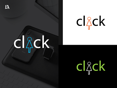 clickk logo design branding design illustration illustrator logo minimal vector