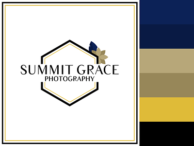 Summit Grace Photography branding geometric logo photography branding