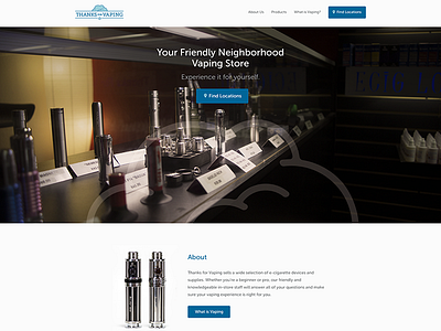 Thanks For Vaping Home Page blue home page monochromatic products