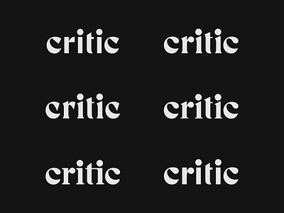 Critic Serif Study app application food foodie lettering logo logotype rating restaurant review tech technology typography wordmark