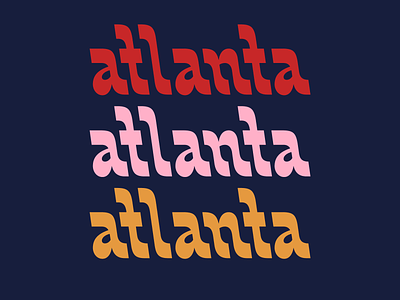 Backslanta atlanta funky hand lettering lettering logotype retro type typography vintage