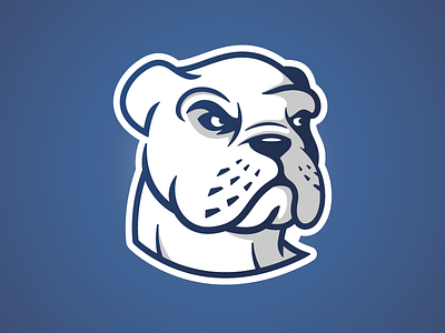 Collegiate Bulldog bulldog college dog illustration logo mascot