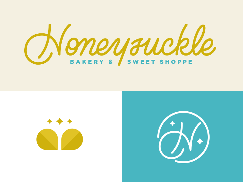 Honeysuckle Process bakery candy h honeysuckle logotype monogram process sweet